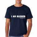 Tricou bleumarin barbati, I am a blessed!